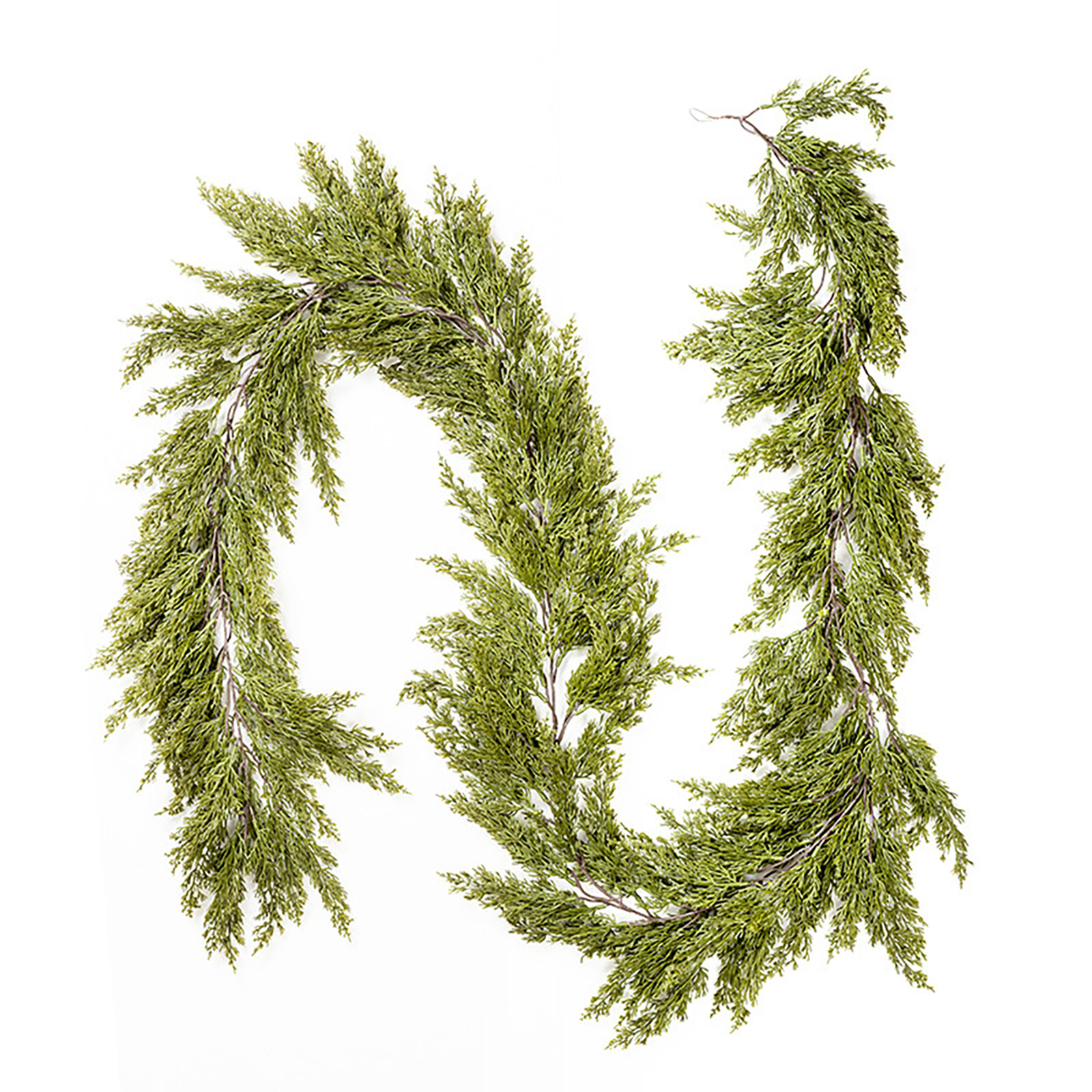 Christmas Norfolk Pine Garland 9ft, Christmas Garlands - Real Touch Norfolk Pine Garland Christmas Decoration for Holiday Indoor Mantel Decor